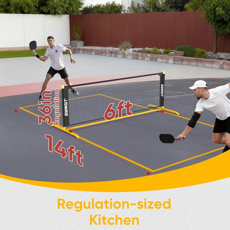 Swing It Portable Pickleball Rebounder Net, Solo Training Net System for Dinks, Volleys & Drives, Accuracy Trainer with Carry Bag, for Backyard, Driveway, Garage - Image 3